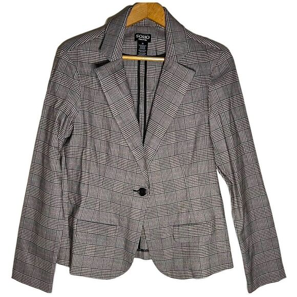 SOHO BLAZER, Stripped / Plaid Pattern Size M - Picture 1 of 4